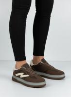 Calzados soraia, Zapatillas Deportivas de Mujer con Paneles de Malla y Detalle de Leopardo - Estilo Urbano Casual - Beige y Marrón - details 6