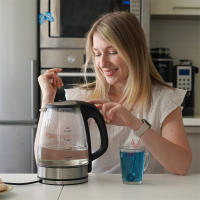 Hervidor Eléctrico DEVISIB 2L 2200W Con Indicador LED Filtro Removible Cuerpo De Vidrio Ideal Para Té Y Café Boil Water - details 6