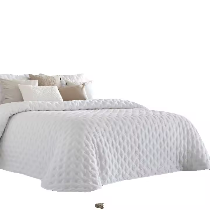 FUN&DECO Edredón conforter reversible en color blanco para cama modelo Anisa - 1