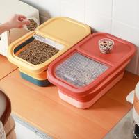 Contenedor De Almacenamiento Para Alimentos Para Perros Y Gatos 13/33LB Caja Seca Para Alimentos Para Mascotas Con Tapa Airtight Y Selladora Para Cocina Grano De Arroz - details 2