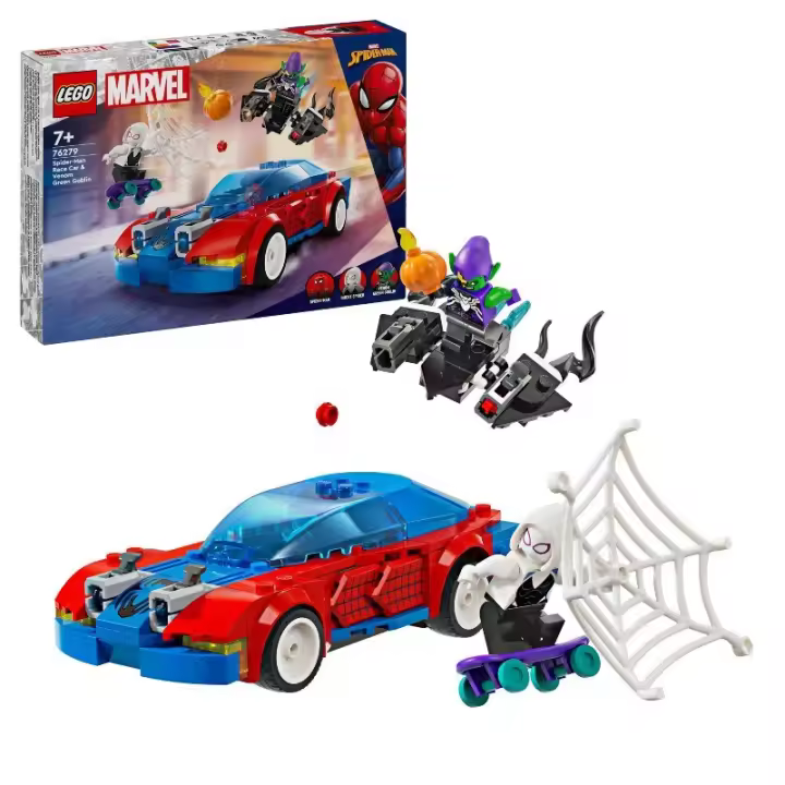 Coche de Carreras de Spider-Man y Duende Verde Venomizado LEGO Super Heroes Marvel 76279 24L76279 - 1