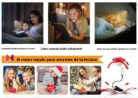 Luz De Lectura LED 7 Luces Recargable USB Con Clip Flexible 3 Niveles De Luz Cálida Y Fría Portátil Para Lectura Nocturna - details 2