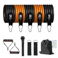 Conjunto De Bandas De Resistencia Para Fitness Y Yoga 5 Tubos Ejercitación En Casa Con Anclaje Para Puerta Y Cadenas Para Tobillo Equipo De Gimnasio - details 6