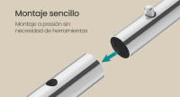 SONGMICS Burro Ropa con Ruedas, Perchero Burro Extensible con Carga Pesada, Capacidad de Carga Máx. de 150 kg, 45 x (160-200) x 161,5 cm, Fácil de Montar, Portátil, Plata/Negro - details 2