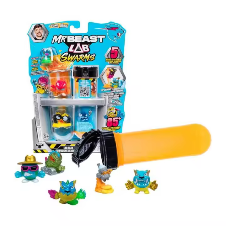 MR BEAST LAB SWARMS PACK 5 FIGURAS – ENTRA AL UNIVERSO DE MR BEAST CON TU PROPIO EQUIPO - 1