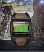 Reloj Deportivo Digital Para Hombres SANDA Resistente Al Agua 5Bar Big Dial Luminoso Alarmas Chronógrafo Multifuncional Reloj De Pulsera Casual - details 7