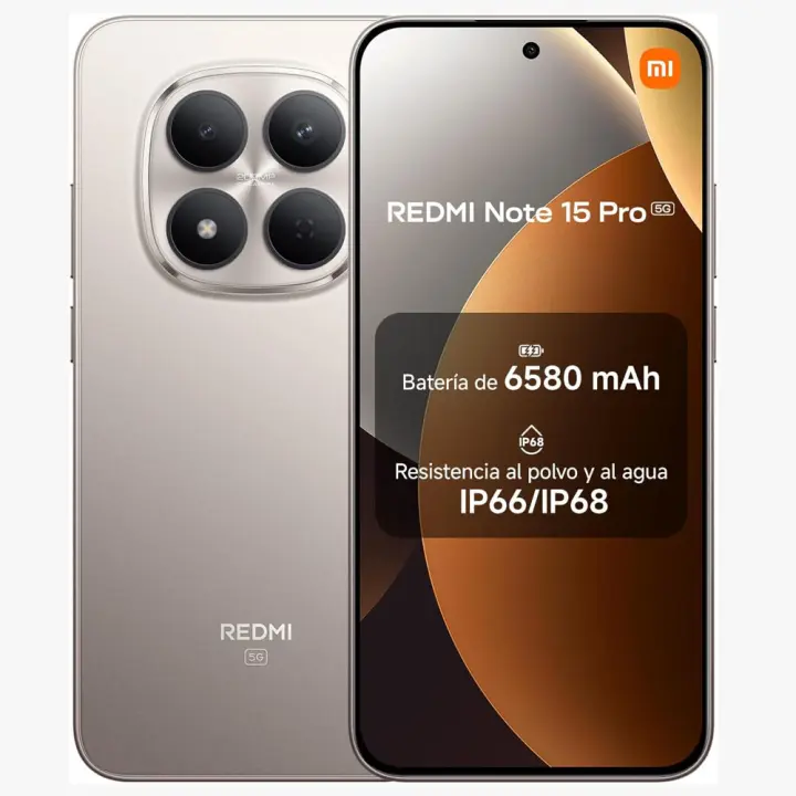 XIAOMI REDMI Note 15 Pro 5G - 8+256GB Smartphone, 6.83" 1.5K AMOLED Display, 200MP Camera, 6580mAh, Charger Not Included - 1