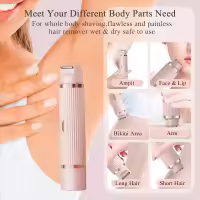 Afeitadora Eléctrica Para Mujer Epilador De Bikini Trimmer Shaver Eléctrico Para Área Privada Axilas Piernas Y Cabello Facial Eliminación De Pelo - details 2