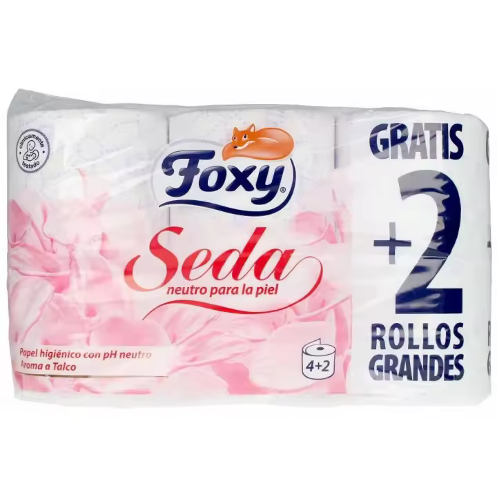 Seda Papel Higiénico Ph Neutro Aroma Talco 3 Capas 6 Rollos - 1