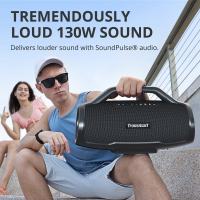 Tronsmart Bang Max Altavoz Bluetooth portátil, altavoces potentes con graves profundos, audio de tres frecuencias, altavoz inalámbrico de 130 W, 24 H, impermeable IPX6, altavoz exterior Bluetooth 5.3, correa portátil para actividades al aire libre - details 0