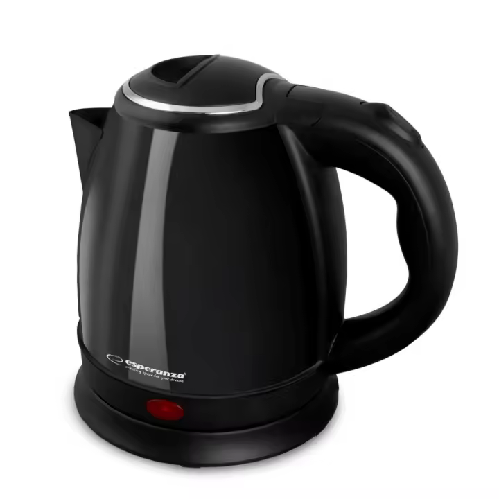 Esperanza EKK128K Electric Kettle 1350 W Stainless Steel 1 L Black with Auto Shut-Off and Dry Boil Protection for Fast Water Heating - 1