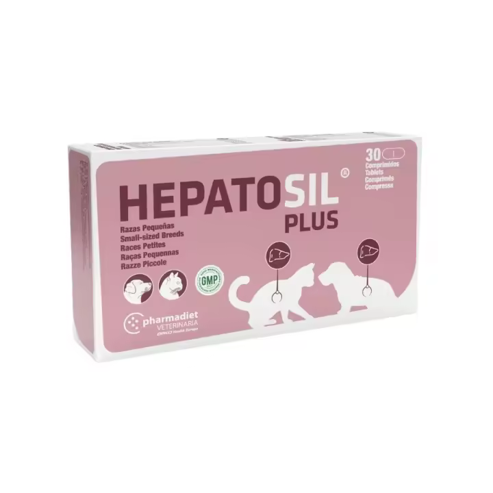 PHARMADIET - Hepatosil Plus (30 Comprimidos) - Ayuda para la salud Hepática en Gatos y Perros de Raza Pequeña (Menos de 7 kg) - 1