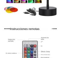 Lámpara De Noche Bluetooth Proyector De Puesta De Sol Luz Arcoíris Para Decoración De Habitación Luz De Ambiente Redonda Para Mesa - details 12
