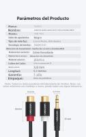 Cable AUX 3.5mm Macho a 2 Jacks RCA Hembra Vention Para iPhone Computadora Altavoces Estéreo Adaptador Y De Audio - details 9