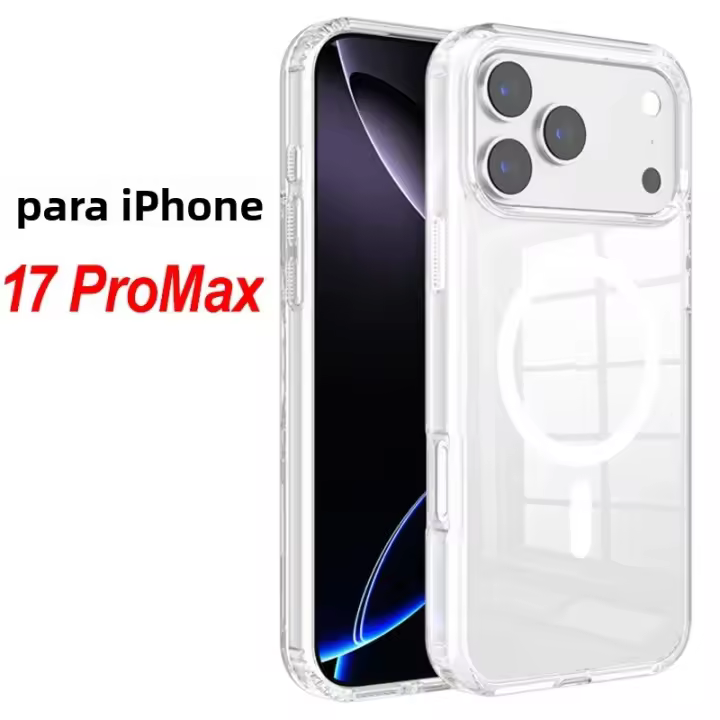 Funda Magnética Fuerte Para iPhone 17 pro Max/17Pro/17Air Cubierta Transparente Compatible Con Magsafe Para Carga - 1