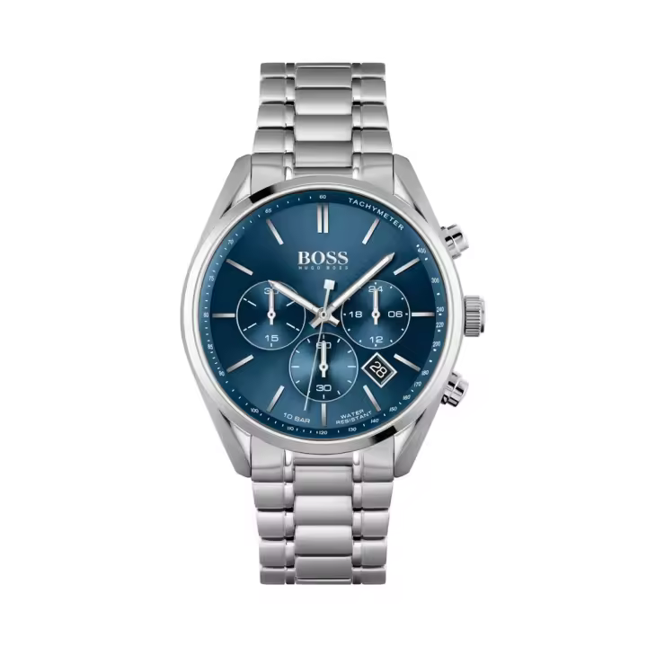 Reloj de Hombre HUGO BOSS 1513818, Esfera Azul de 44 MM + Caja de Regalo Elegante - 1