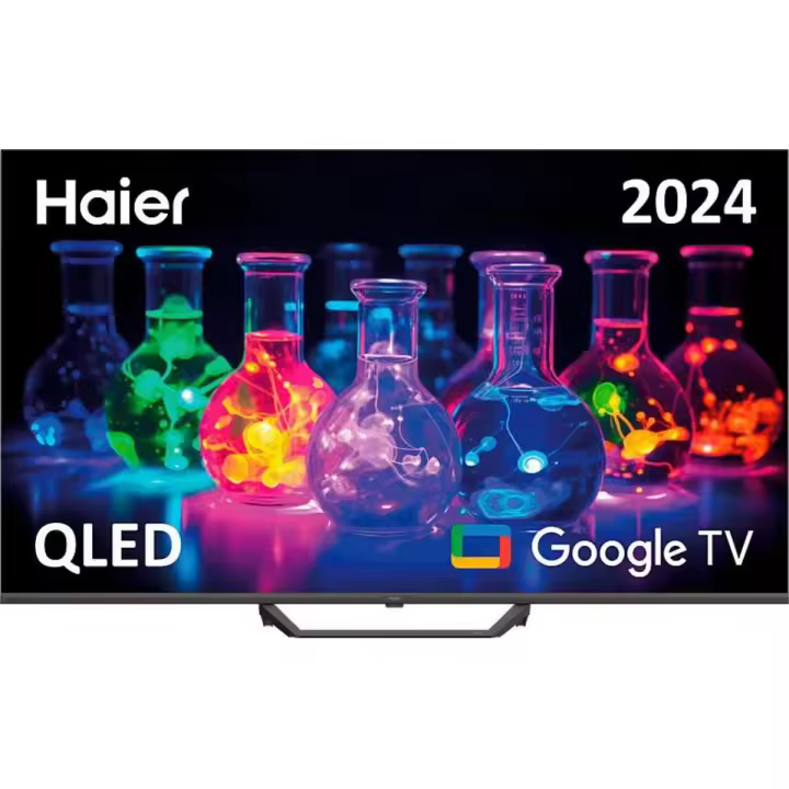 Haier Smart TV 65" H65S80EUX, QLED 4K con Google TV, Pantalla 120 Hz, Diseño sin Marcos Estilo Bezel-Less, HDMI 2.1 + VRR & ALLM, Sonido Envolvente Integrado - 1