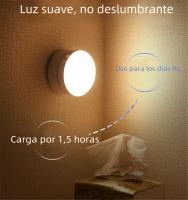 Lámpara Nocturna LED Recargable 360 Grados Con Sensor De Movimiento PIR Luz De Pared Para Armario Bajo Estante Sin Cable - details 6