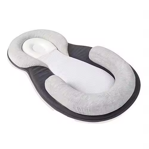 TK Almohada Para Bebé Recién Nacido Protección De Cabeza Seguridad Al Dormir Respirable Modeladora Antirrollo Almohada Para Niños Pequeños Antideslizante Almohadilla De Leche - 1