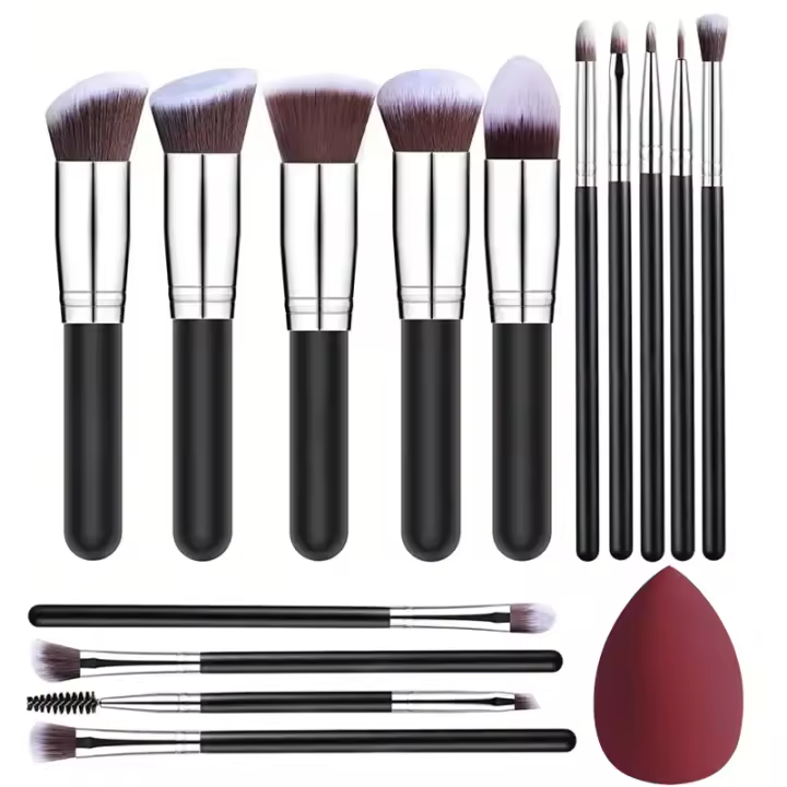 Nuevo Set De 14 Pinceles De Maquillaje Suaves Y Fluffy Para Base Rubor Polvo Sombra De Ojos Blending Herramientas De Belleza Para Mujer Regalo De Navidad - 1