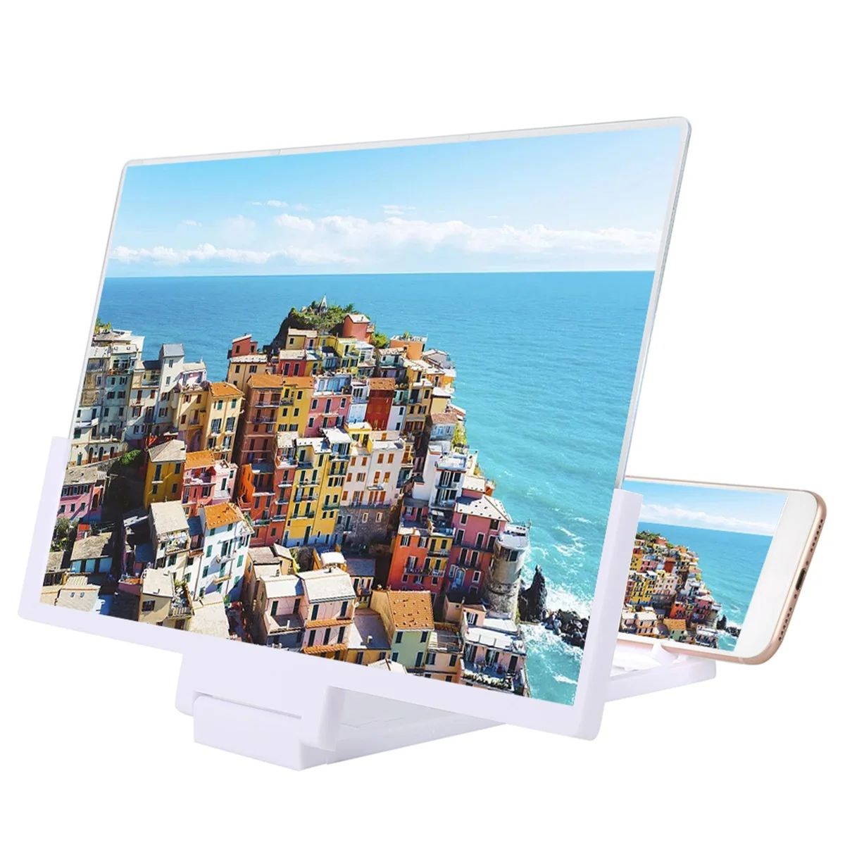 Amplificador De Pantalla Móvil 14 Pulgadas Con Soporte De Lupa 3D Mejora La Visibilidad De La Pantalla HD Soporte De Engranaje Para Teléfonos Móviles