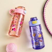 Botella De Agua 550ml Con Tapa De Bloqueo Y Pajita Para Niños Juguete De Bebida Antigrueso Durable Para Exteriores Camping Viajes - details 1