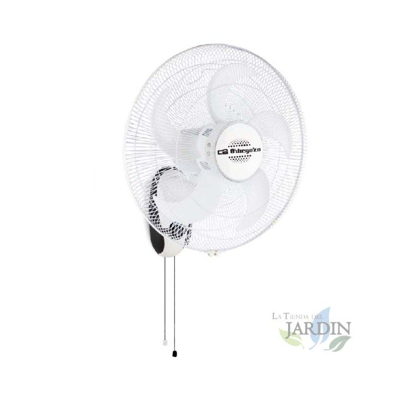 SUINGA Ventilador de Pared Orbegozo, 5 Aspas, 3 Velocidades, Cabezal Inclinable, Oscilante, 80W | Ventilador de Pared