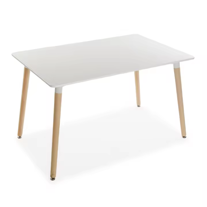 Versa Meera Mesa de comedor para Cocina, Terraza, Jardín o Comedor, , Medidas (Al x L x An) 73 x 80 x 120 cm, Madera, Color Blanco - 1