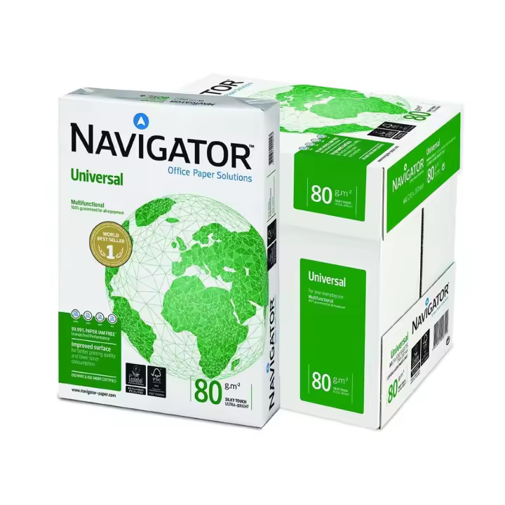 Navigator Papel A4 80gr. 210x297mm (500 Hojas x 5 Paquetes) Color Blanco - 1