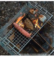 Red De Barbacoa De Acero Inoxidable Para Camping Y Picnics CAMPINGMOON J Series Tamaño Grande Mediano Y Pequeño Malla Cuadrada - details 0