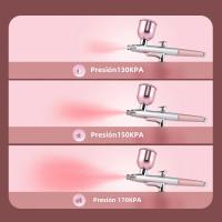 Kit De Aerógrafo Portátil 0.3mm Negro Acción Simple Mini Compresor De Aire Para Pastel Maquillaje Uñas Herramientas De Neblina De Fugas - details 4