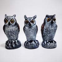 Estatua De Búho Simulada Plástica Repelente De Pájaros Realista Impermeable Y Protector Solar Para Jardín Patio Exterior - details 8
