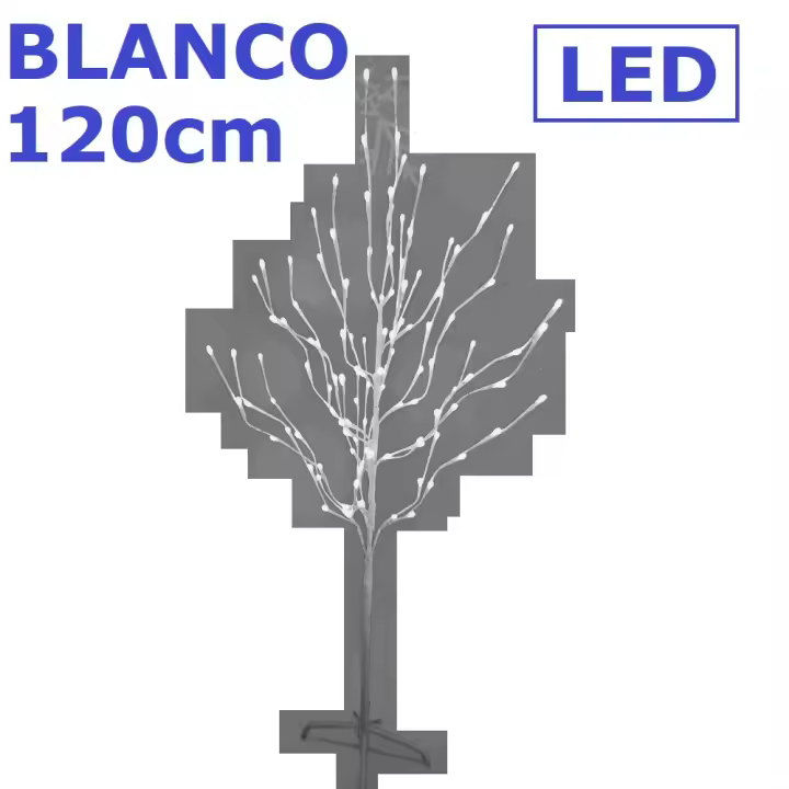 ARBOL DE LUCES LED,COLOR BLANCO,120CM,ARBOL DE NAVIDAD,GERIMPORT,FESPU - 1