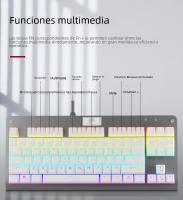 Teclado Mecánico De Juego E-YOOSO Z77 Rainbow 87 Teclas Con Switches Rojos Negros Marrones Y Azules Para PC Laptop Con Cable USB - details 6