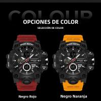 Reloj Militar Para Hombre SANDA Resistente Al Agua 50M Reloj De Pulsera Digital Con Luz LED Y Alarmas Deportivo Resistente Al Shock - details 13