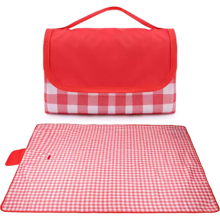 Manta de Picnic Manta Impermeable - 150 x 200 cm / 2x2m Manta de Picnic Plegable, Alfombra de Picnic de Viaje Lavable Manta Camping en la Playa para Barbacoa al Aire Libre Senderismo Parque Jardín (Rojo) - 1