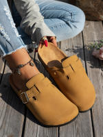 Zapatillas Casuales Para Mujer 2025 Nueva Modelo Temporada Completa Antideslizantes Moda Media Punta Sin Cierre Con Hebilla Adecuadas Para Interior Exterior Actividades Al Aire Libre - details 12