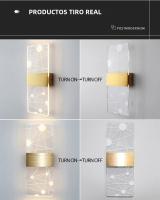 Lámpara De Pared LED Moderna Nórdica En Acrílico Lámpara De Sobremesa Para Dormitorio Y Sala De Estar 27cm 6W 85-265V Color Negro Oro Plateado - details 3