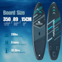 INNOEXPO, Tablas de Paddle Inflables, 350*89*15cm, EVA Antideslizante, Capacidad de Peso 230KG, Rango de Inflado 12-15PSI, con Base Go-pro, Remo 2-EN-1, Asiento SUP, Ideal para Principiantes - details 1
