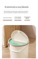Bandeja De Papel Toalla De Baño Pared Montado Recipiente De Basura Con Tapa Y Mango Resistente Al Agua Estrecho Ecológico Para Cocina Y Baño - details 7
