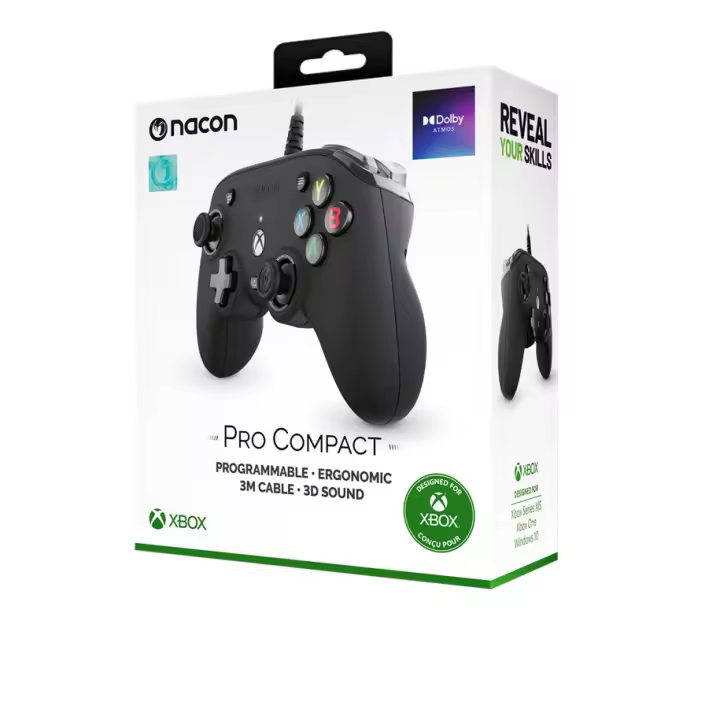 NACON Official Pro Compact Mando Controller Negro para XBOX Series X & XBOX One - 1