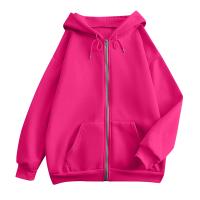 Sudadera De Mujer Con Capucha Abrigo Casual De Color Sólido Otoño E Invierno Con Bolsillos Y Cierre De Cremallera Largo Manga Para Calle - details 21