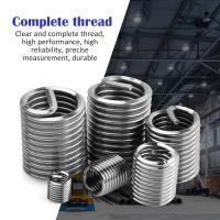 125 Piezas Reparación de Rosca de Alambre de 304 Acero Inoxidable, M3 M4 M5 M6 M8 M10 M12 Helicoil Insertos de Rosca en Espiral, Insertos Roscados, Reparación Insertos de Rosca de Helicoil Tornillo - details 4