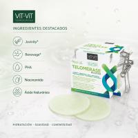 Discos Tónicos Faciales Telomerase Booster VIT VIT | 50 Discos de 55 mm con Ácido Hialurónico, Niacinamida, PHA, Pantenol y Aloe Vera | Diet Esthetic - details 2