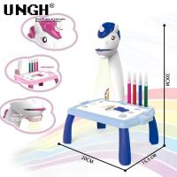 Mesa De Dibujo Con Proyector LED Para Niños Set De Pintura Juguete Educativo Herramientas De Aprendizaje Para Niños Tablero De Dibujo Con Luz - details 5