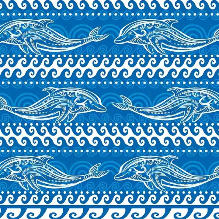 Manta De Playa Dolphin Ukiyo-i Impermeable Y Anti-Sand Non-stick Plegable Portátil Para Picnic Resistentes a La Humedad Y Linterna Bordes Reforzados - 1