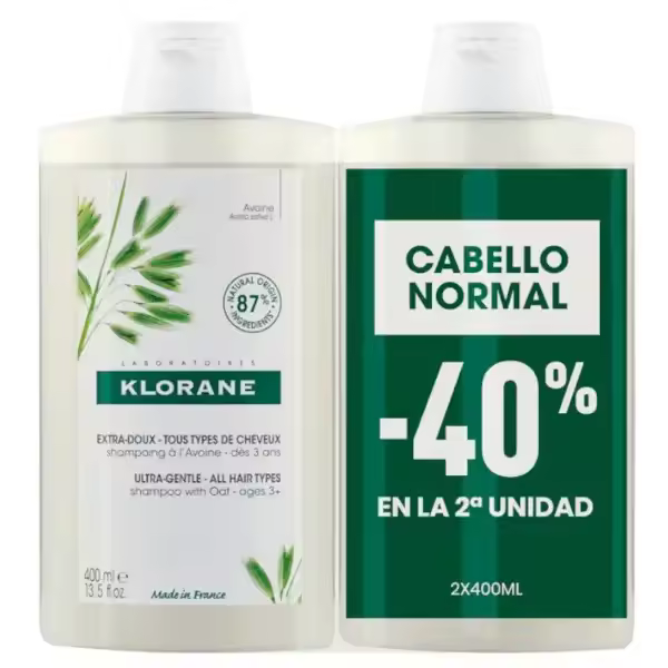 Klorane Avena Champú Duplo 2 x 400ml - 1