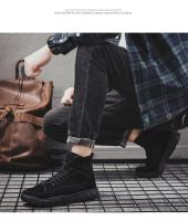 Botas De Cuero Impermeables Para Hombre Botines De Moda Casual Para Otoño Y Primavera Zapatos De Deporte De Media Calf High Para Senderismo Exterior - details 35