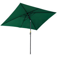 Outsunny Sombrilla de Aluminio 198x296x255 cm Parasol Rectangular de Jardín Inclinable con Manivela y Poste Desmontable para Terraza Piscina Patio Exterior - details 0