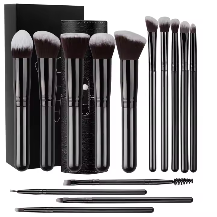 Nuevo Set De 14 Pinceles De Maquillaje Suaves Y Fluffy Para Base Rubor Polvo Sombra De Ojos Blending Herramientas De Belleza Para Mujer Regalo De Navidad - 1